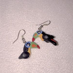 From Brazil: Toucan Earrings